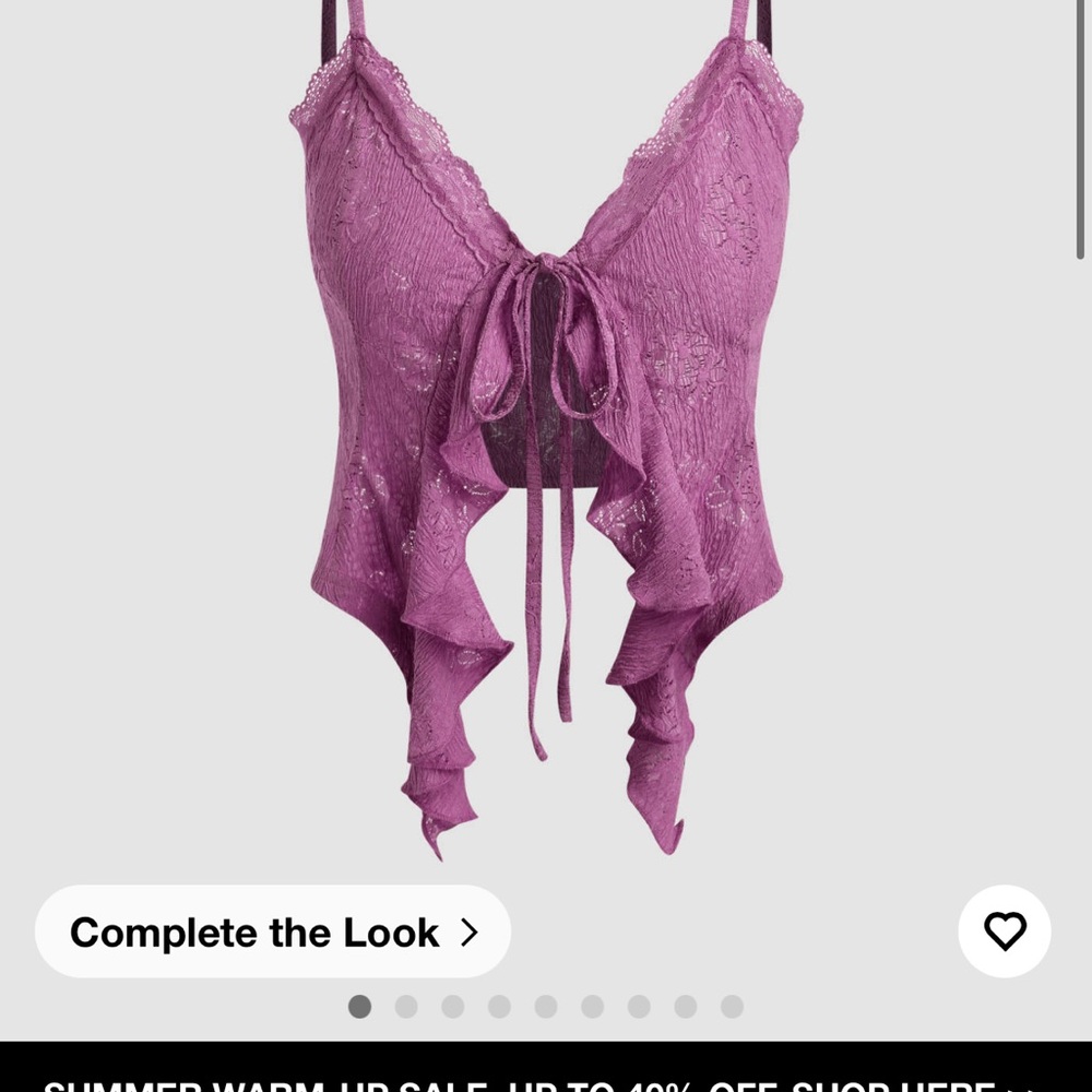 Cider Purple Lace Ruffle Top